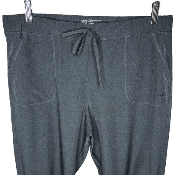 Albion Fit Jetsetters Joggers sz L * Charcoal Gray Jetsetter Jogger Pants - Picture 3 of 7